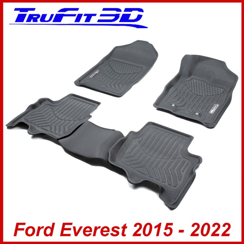 Ford Everest 2015 - 2022 Front & Rear 3D MAXTRAC Rubber mats