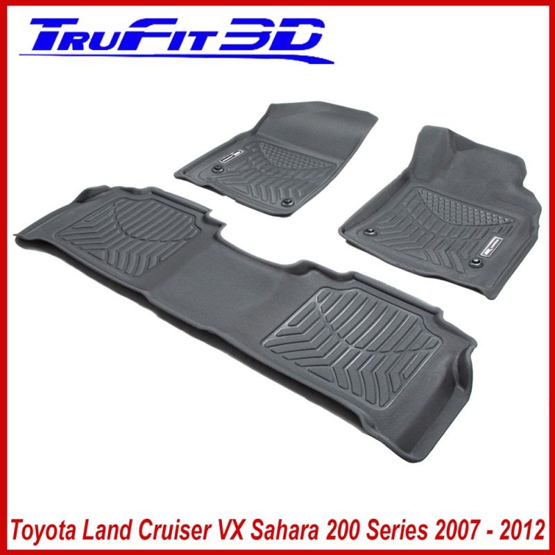 To Fit Toyota Land Cruiser 200 Altitude VX Sahara 2007 - 2012 Front & Rear 3D MAXTRAC Rubber