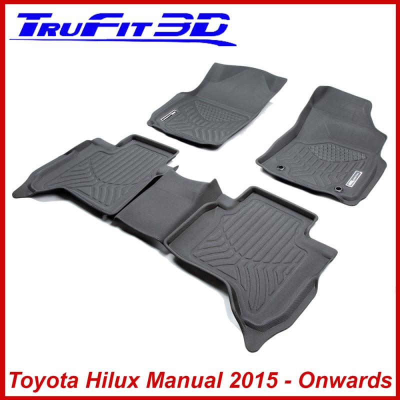 Toyota Hilux Dual Cab MANUAL 2015 - Onwards Front & Rear 3D MAXTRAC RUBBER