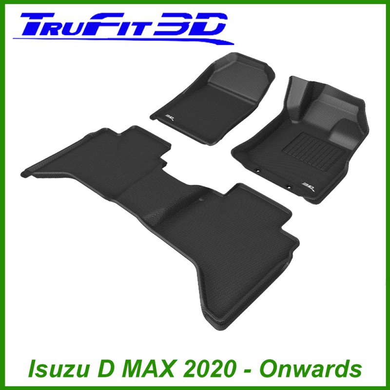 ISUZU D MAX Dual Cab 2020 - Onwards Front & Rear 3D Kagu Carpet Mats
