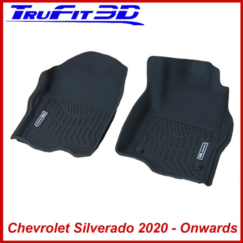 Chevrolet Silverado 1500 - 2500 - 3500  2020 - Onwards Front Only 3D MAXTRAC RUBBER