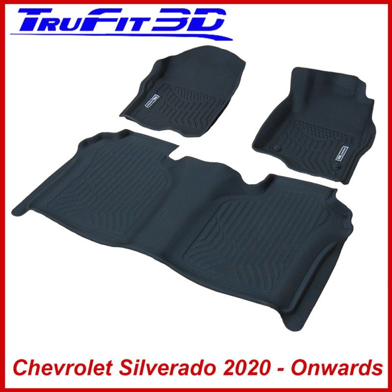 Chevrolet Silverado 1500 - 2500 - 3500  2020 - Onwards Front and Rear 3D MAXTRAC RUBBER