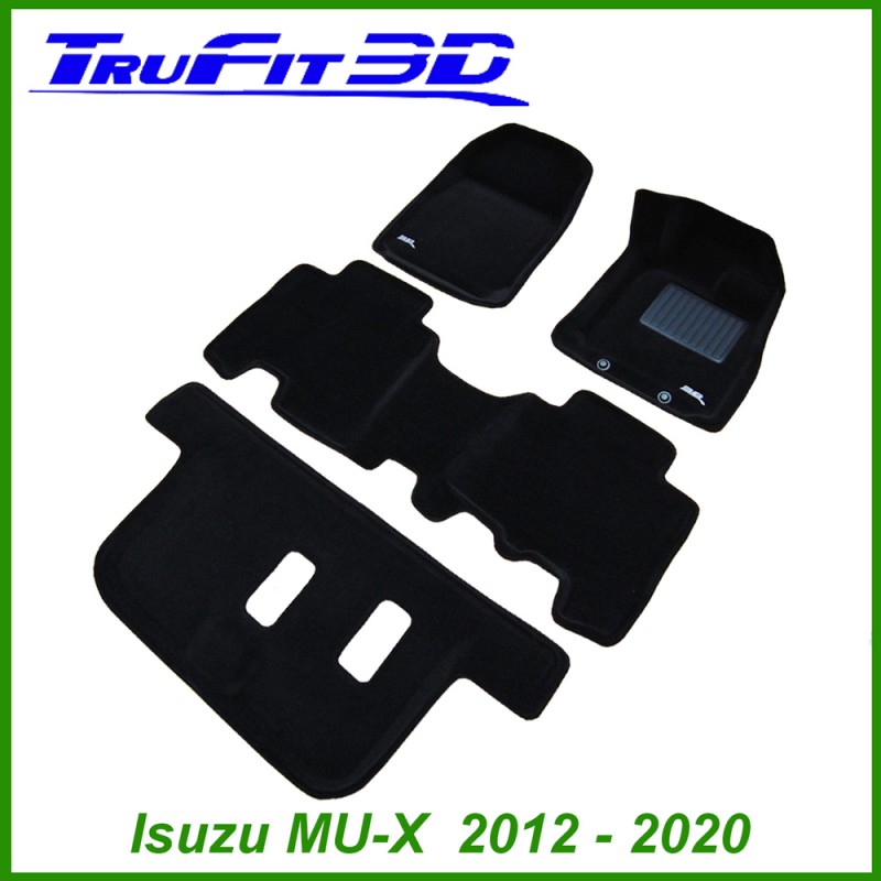 Isuzu MU-X 2012 - 2020 3 Row Set - 3D Kagu CARPET