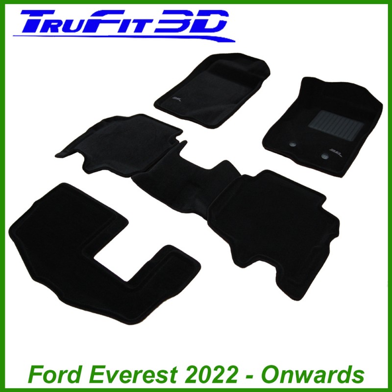 Ford Everest 2022 - Onwards (Next Gen) Front Rear & 3rd Row 3D Kagu CARPET