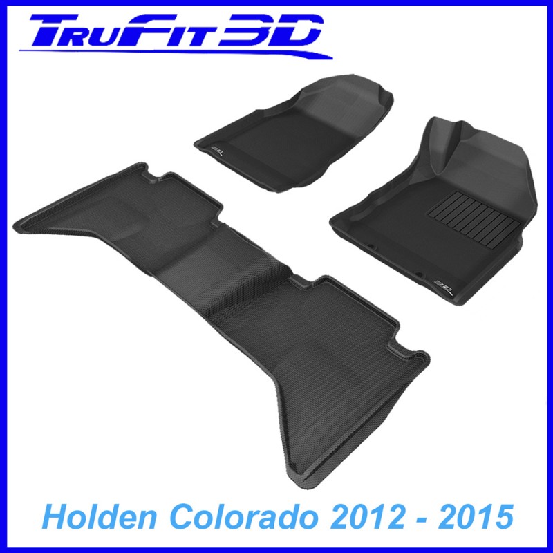 Holden Colorado Dual Cab 2012 - 2015 Front & Rear 3D Kagu Rubber