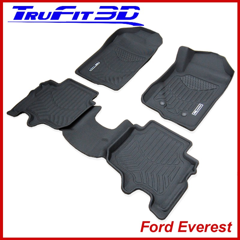 Ford Everest 2022 - Onwards (Next Gen) Front & Rear - 3D Maxtrac Rubber Mats