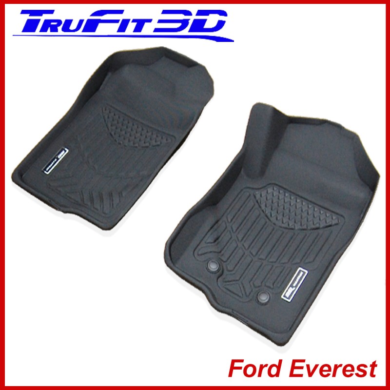 Ford Everest 2022 - Onwards (Next Gen) Front Pair - 3D Maxtrac Rubber Mats