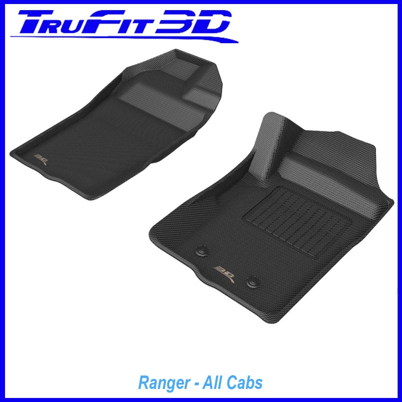 Ford Ranger/ Raptor (Next Gen) 2022 - Onwards - Front Pair 3D Kagu Rubber Mats