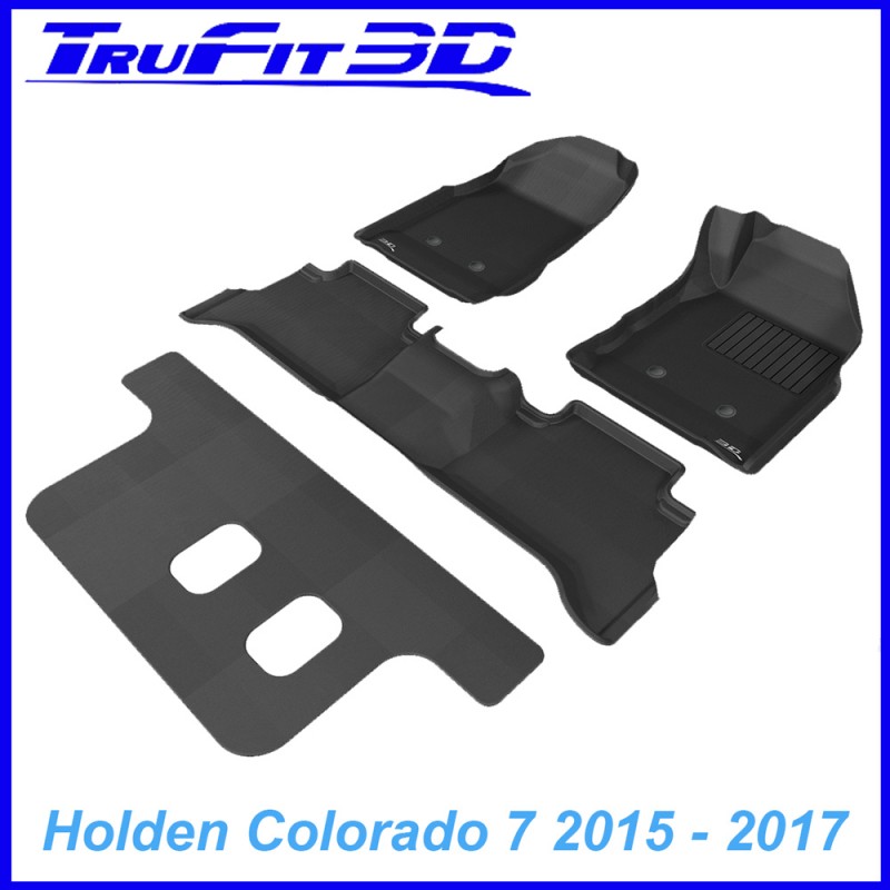 Holden Colorado 7 Wagon 2015 - 2017 3-Row Set 3D Kagu Rubber